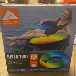 Rainbow colored Ozark River Tube